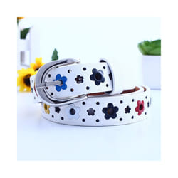 Children Belt Kids Cute Peach Heart Buckle Faux Leather Belts For Girls - 90cm, 41