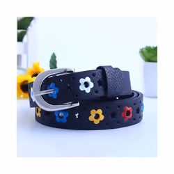 Children Belt Kids Cute Peach Heart Buckle Faux Leather Belts For Girls - 90cm, 46
