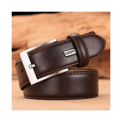 Fashion Men Belts Genuine Leather Luxury Designer Brown Vintage Waist - 100cm 32to35 Inch, 053Brown