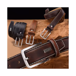 Fashion Men Belts Genuine Leather Luxury Designer Brown Vintage Waist - 120cm 40to43 Inch, 053Brown