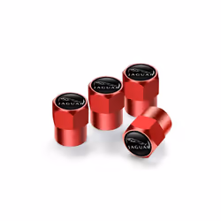 4Pcs Valve Car Wheel Tire Valve Caps For Jaguar XF XJ XFR XKR S-Type F-Type - hexagon Red, hexagon Red