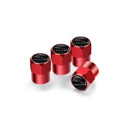 4Pcs Valve Car Wheel Tire Valve Caps For Jaguar XF XJ XFR XKR S-Type F-Type - hexagon Red, hexagon Red