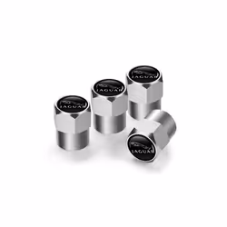 4Pcs Valve Car Wheel Tire Valve Caps For Jaguar XF XJ XFR XKR S-Type F-Type - hexagon Silver, hexagon Silver