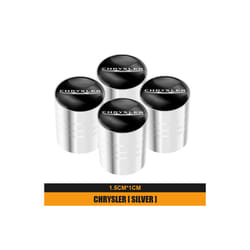 4pcs New Metal Wheel Tire Valve Caps Accessories For Chrysler 300c PT - A silver, A silver