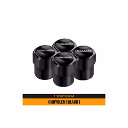 4pcs New Metal Wheel Tire Valve Caps Accessories For Chrysler 300c PT - B black, B black