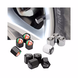 Car Tyre Stem Airtight Dust Cover Wheel Tire Valve Caps for Jaguar F-Type - E-Silver, E-Silver