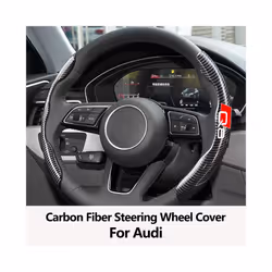 Audi Car Carbon Black Fiber steering wheel cover non-slip For Audi A1 - A7
