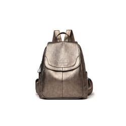 Genuine Women Leather Backpack Fashion Female Shoulder Bag Sac a Dos Ladies - Bronze