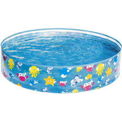 Bestway Kids Inflatable Paddling Swimming Fill-N-Fun Pool Water Fun 48"x10" Blue