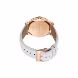 Burberry BU9012 Large Check White Leather Strap Men's Watch