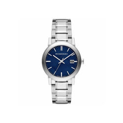 Burberry BU9031 Blue Check Stamped Dial Stainless Steel Men's Watch
