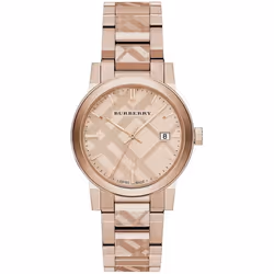 Burberry BU9039 Rose GoldTone Dial Stainless Steel Unisex Watch