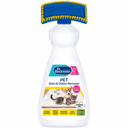 Dr. Beckmann Pet Stain & Odour Remover, Eliminates stains and odours caused by pets, incl. applicator brush, 650 ml
