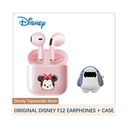 Original Disney F12 Bluetooth Earphones TWS Wireless Noise Reduction Headphones - Minnie and Case
