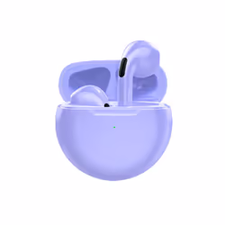 Air Pro 6 TWS Wireless Headphones with Mic Fone Bluetooth Earphones Sport - purple Earbuds