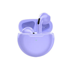 Air Pro 6 TWS Wireless Headphones with Mic Fone Bluetooth Earphones Sport - purple Earbuds