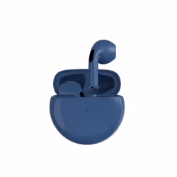 Pro 6 TWS Fone Bluetooth Earphones Wireless Headphones with Mic Touch - Blue