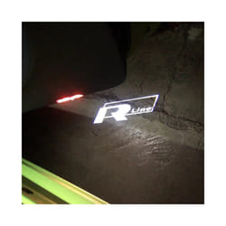 LED Car Door Logo Ghost Shadow Projector Light For VW Golf 5 6 7 MK5 MK6 - Rline