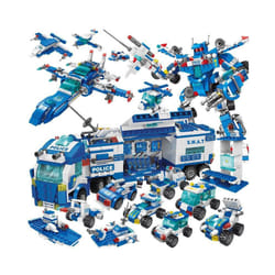 700PCS City SWAT Police Headquarters Truck Car Robot Toy Building Blocks