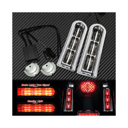 Motorcycle Accent Saddlebag Filler Inserts Support LED Lights For Harley
