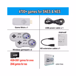 SF900 Classic Retro Video Game Console 4700 Games 16 Bit Mini Consola Wireless 4K HD TV Game Stick for Super Nintendo SNES NE ...