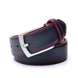 Fashion Men Belts Genuine Leather Luxury Designer Brown Vintage Waist - 110cm 36to39 Inch, 021Navy redEdge