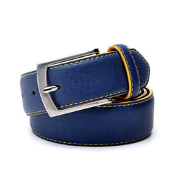 Fashion Men Belts Genuine Leather Luxury Designer Brown Vintage Waist - 130cm 44to47 Inch, 021Blue yellowEdge