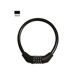 Bicycle Lock Anti-theft Motorcycle Helmet Code Lock Telescopic Steel Cable Electric Bike Combination Padlock Bike Accessories - Bicycle Lock - A-Black