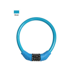 Bicycle Lock Anti-theft Motorcycle Helmet Code Lock Telescopic Steel Cable Electric Bike Combination Padlock Bike Accessories - Bicycle Lock - A-Blue