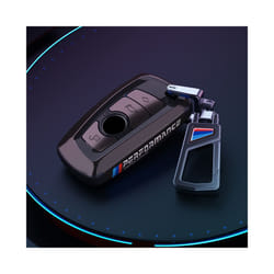 Vacuum Nano Plating Car Remote Key Case Cover For BMW 1 2 3 4 5 6 7 Series - black black Metal