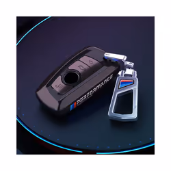 Vacuum Nano Plating Car Remote Key Case Cover For BMW 1 2 3 4 5 6 7 Series - black silver Metal