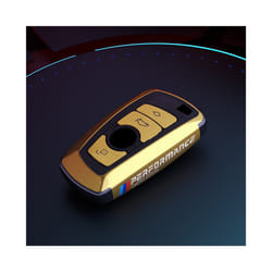 Vacuum Nano Plating Car Remote Key Case Cover For BMW 1 2 3 4 5 6 7 Series - gold
