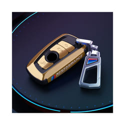 Vacuum Nano Plating Car Remote Key Case Cover For BMW 1 2 3 4 5 6 7 Series - gold silver Metal