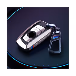 Vacuum Nano Plating Car Remote Key Case Cover For BMW 1 2 3 4 5 6 7 Series - silver black Metal