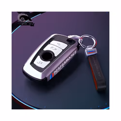 Vacuum Nano Plating Car Remote Key Case Cover For BMW 1 2 3 4 5 6 7 Series - silver silver leathe