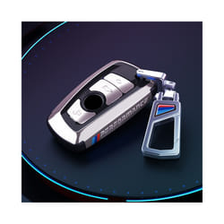 Vacuum Nano Plating Car Remote Key Case Cover For BMW 1 2 3 4 5 6 7 Series - silver silver Metal
