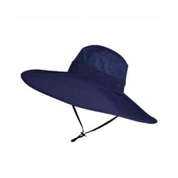 Summer Wide Large Brim Men Fisherman Hat Waterproof UV Protection Sun - 60-62cm, Navy