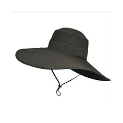 Summer Wide Large Brim Men Fisherman Hat Waterproof UV Protection Sun - 60-62cm, Army green