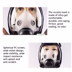 21 in 1 Chemical Gas Mask Chemical Biological Radioactive Contamination Self-priming Full Face Mask Gas Mask