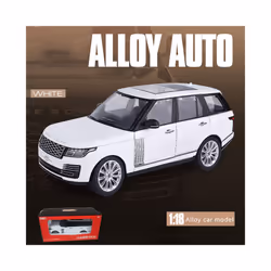 1:18 Simulation Large Land Rover Range Rover Alloy Car Model Sound And - White with box