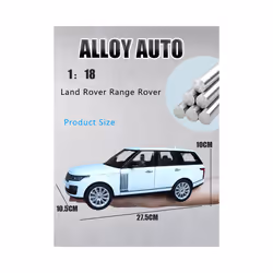 1:18 Simulation Large Land Rover Range Rover Alloy Car Model Sound And - White with box