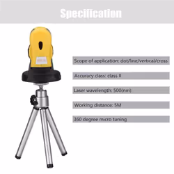 360 Degree Infrared Laser Level + Tripod And Base Micro Tuning Self Levelling Horizontal Vertical Cross-Line Mini Laser