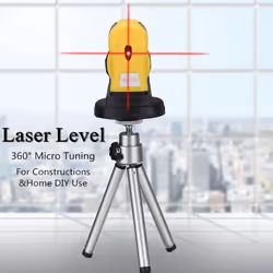 360 Degree Infrared Laser Level + Tripod And Base Micro Tuning Self Levelling Horizontal Vertical Cross-Line Mini Laser