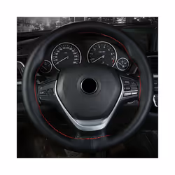 Car Steering Wheel Cover Braid On Steering Wheel With Needles and Thread - 1