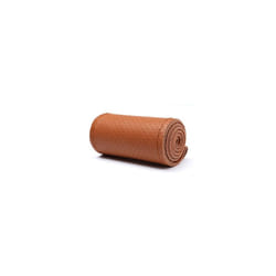 Car Steering Wheel Cover Non-Slip Soft Artificial leather 38cm With Needles - Brown Thread