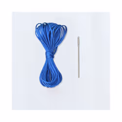 Leather Car Steering Wheel Cover Car Braid On The Steering Wheel 38 cm - Blue