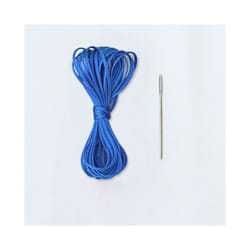 Leather Car Steering Wheel Cover Car Braid On The Steering Wheel 38 cm - Blue