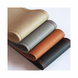 Leather Car Steering Wheel Cover Car Braid On The Steering Wheel 38 cm - Brown-Sideline Type