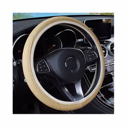 37-39cm Steering Wheel Cover Braid On The Steering Wheel Cover Cubre Volante - Beige