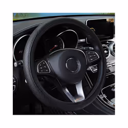 37-39cm Steering Wheel Cover Braid On The Steering Wheel Cover Cubre Volante - black and blue